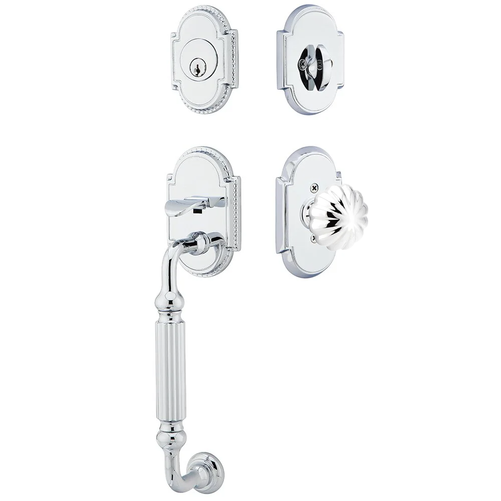 Emtek Knoxville Tubular Entryset Sectional with Melon Knob