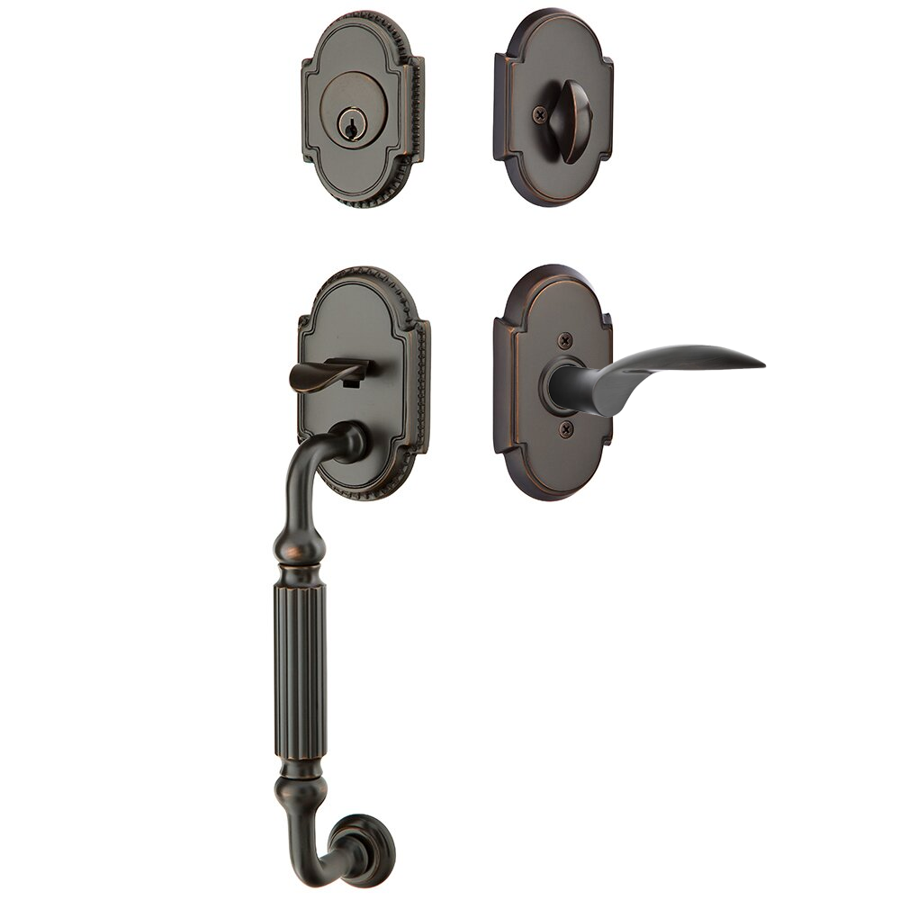 Emtek Knoxville Tubular Entryset Sectional with Mercury Lever