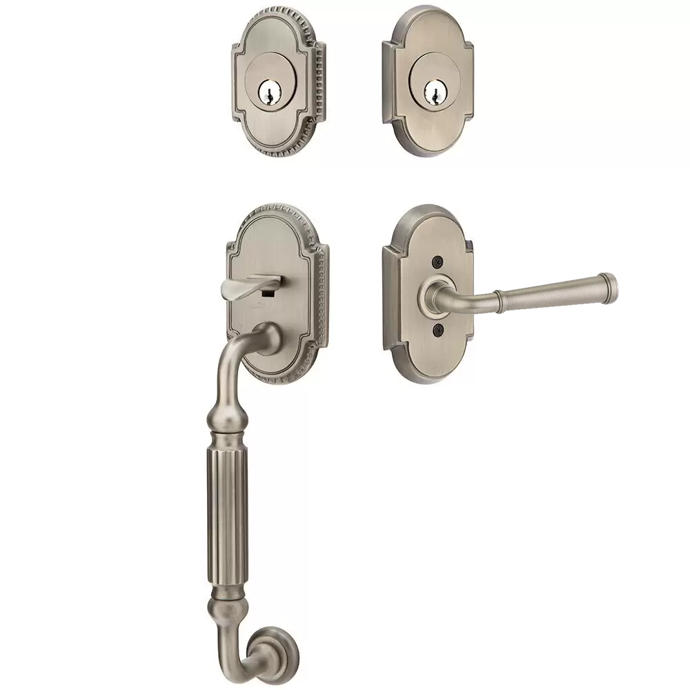 Emtek Knoxville Tubular Entryset Sectional with Merrimack Lever