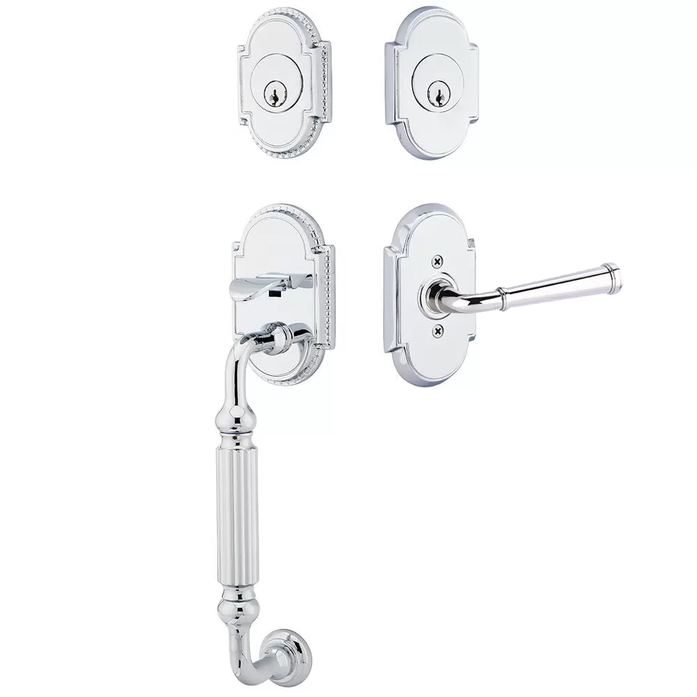 Emtek Knoxville Tubular Entryset Sectional with Merrimack Lever