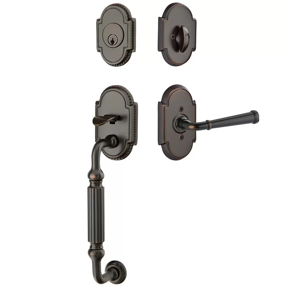 Emtek Knoxville Tubular Entryset Sectional with Merrimack Lever