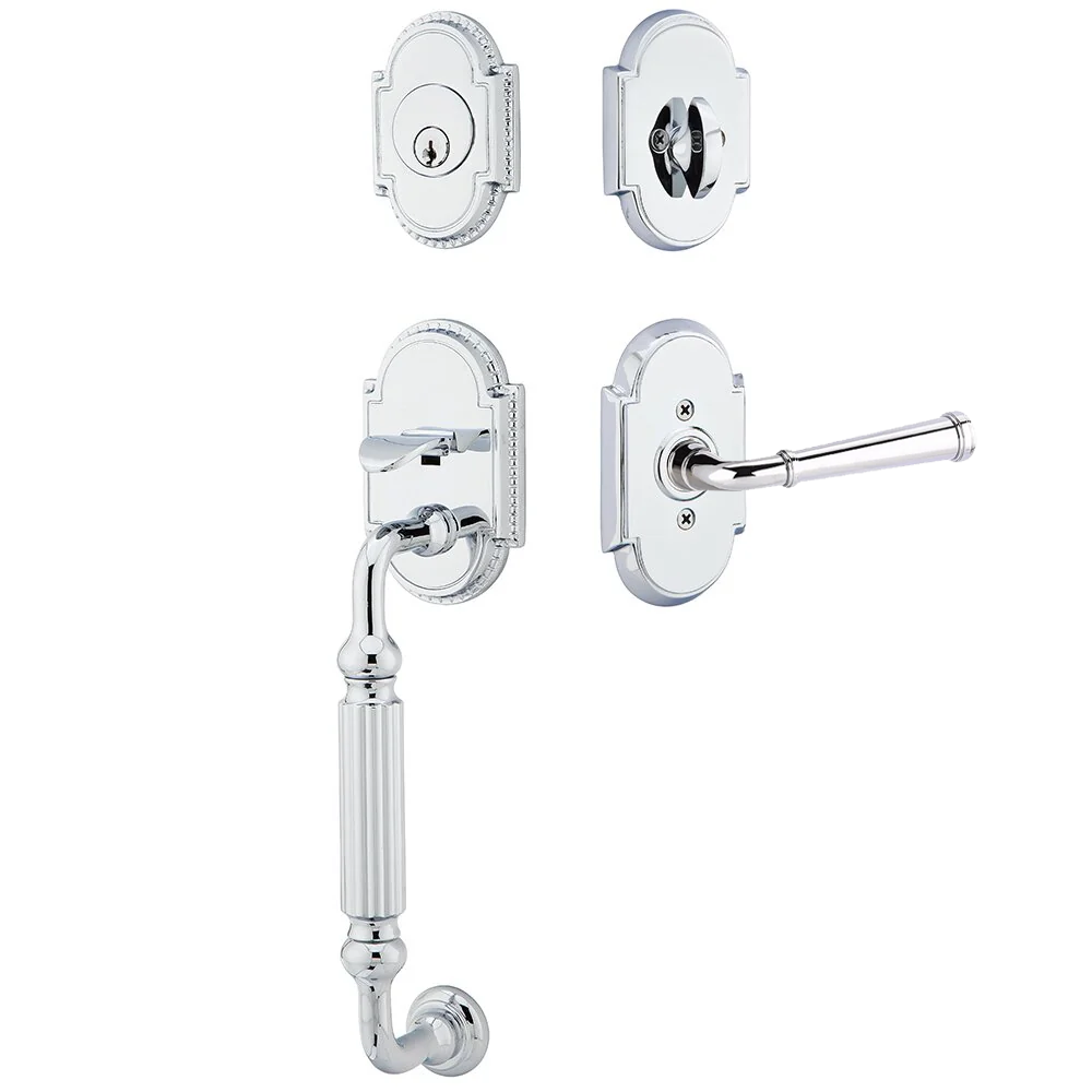 Emtek Knoxville Tubular Entryset Sectional with Merrimack Lever