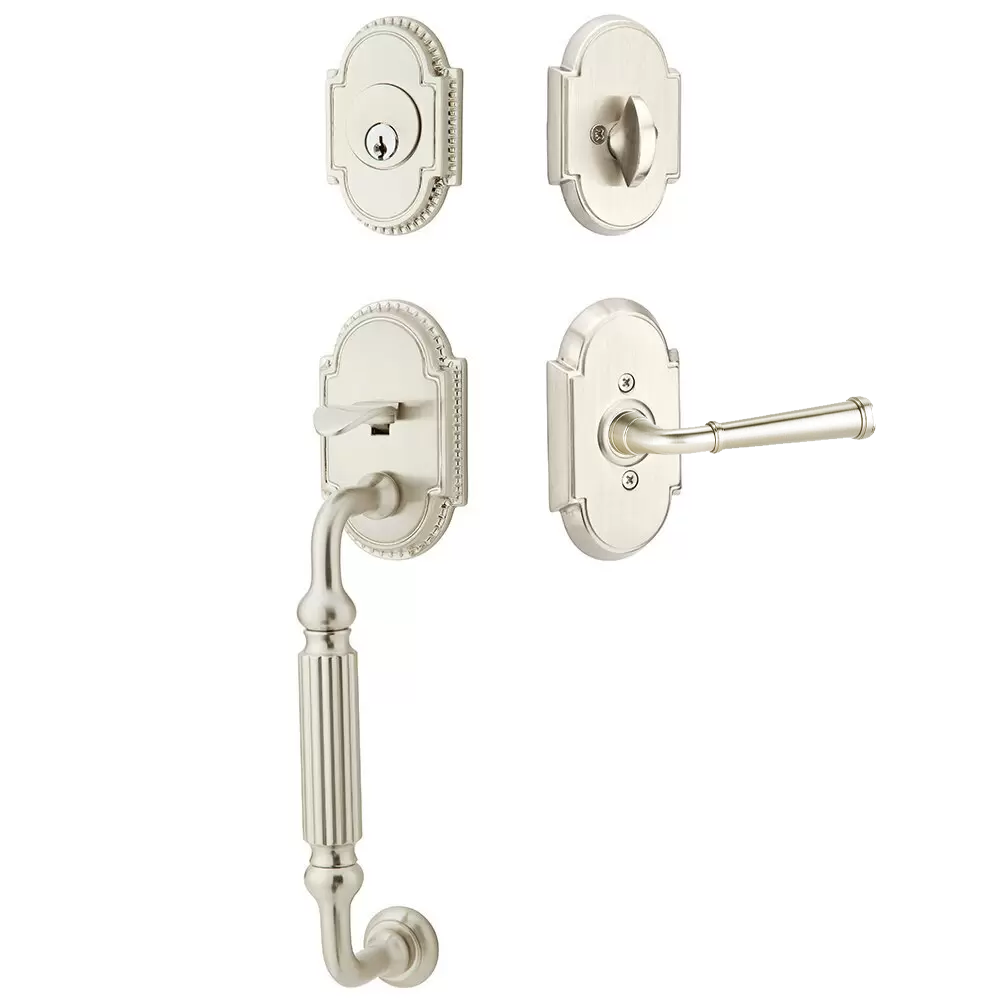 Emtek Knoxville Tubular Entryset Sectional with Merrimack Lever