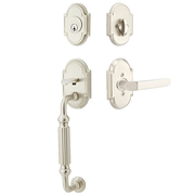 Emtek Knoxville Tubular Entryset Sectional with Milano Lever