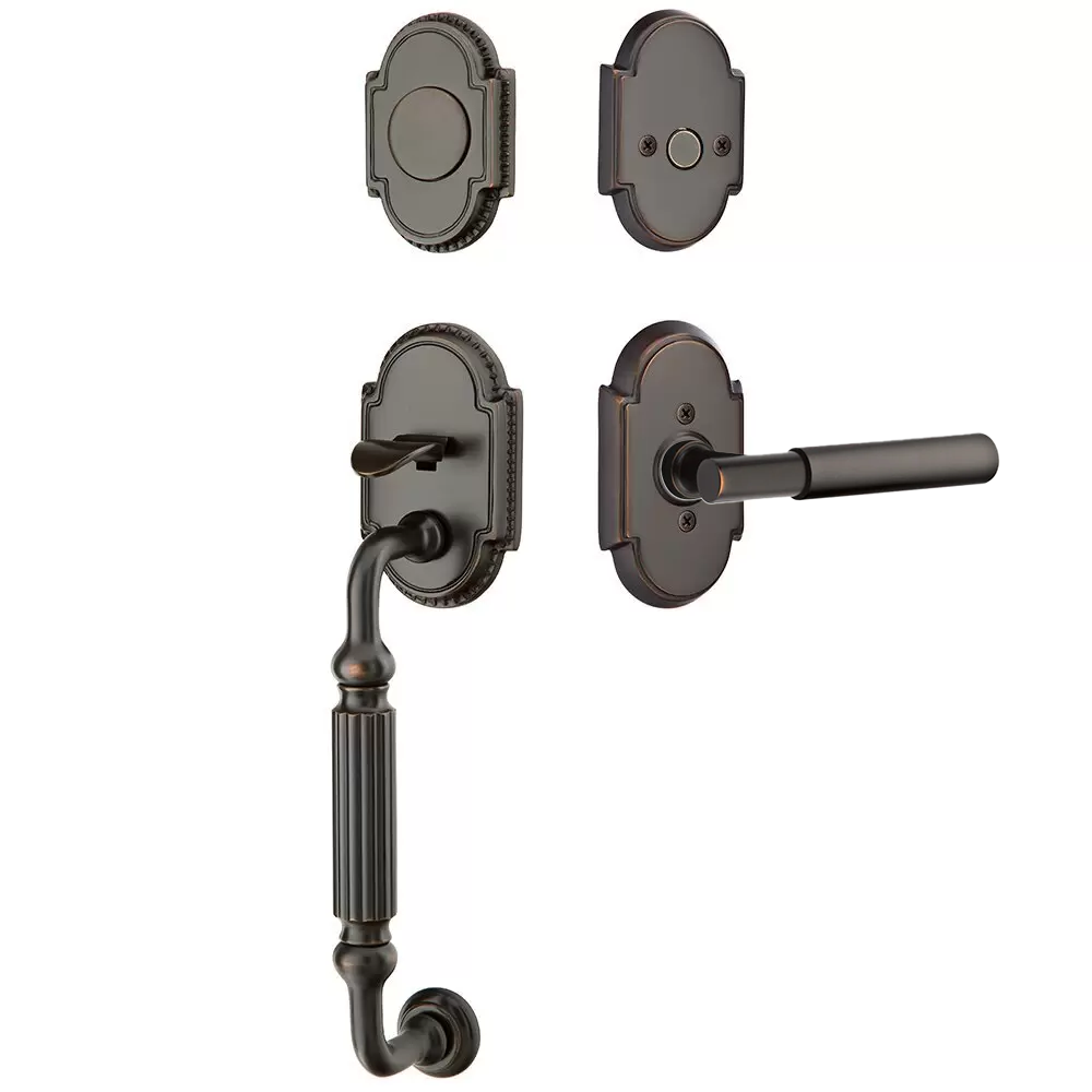 Emtek Knoxville Tubular Entryset Sectional with Myles Lever