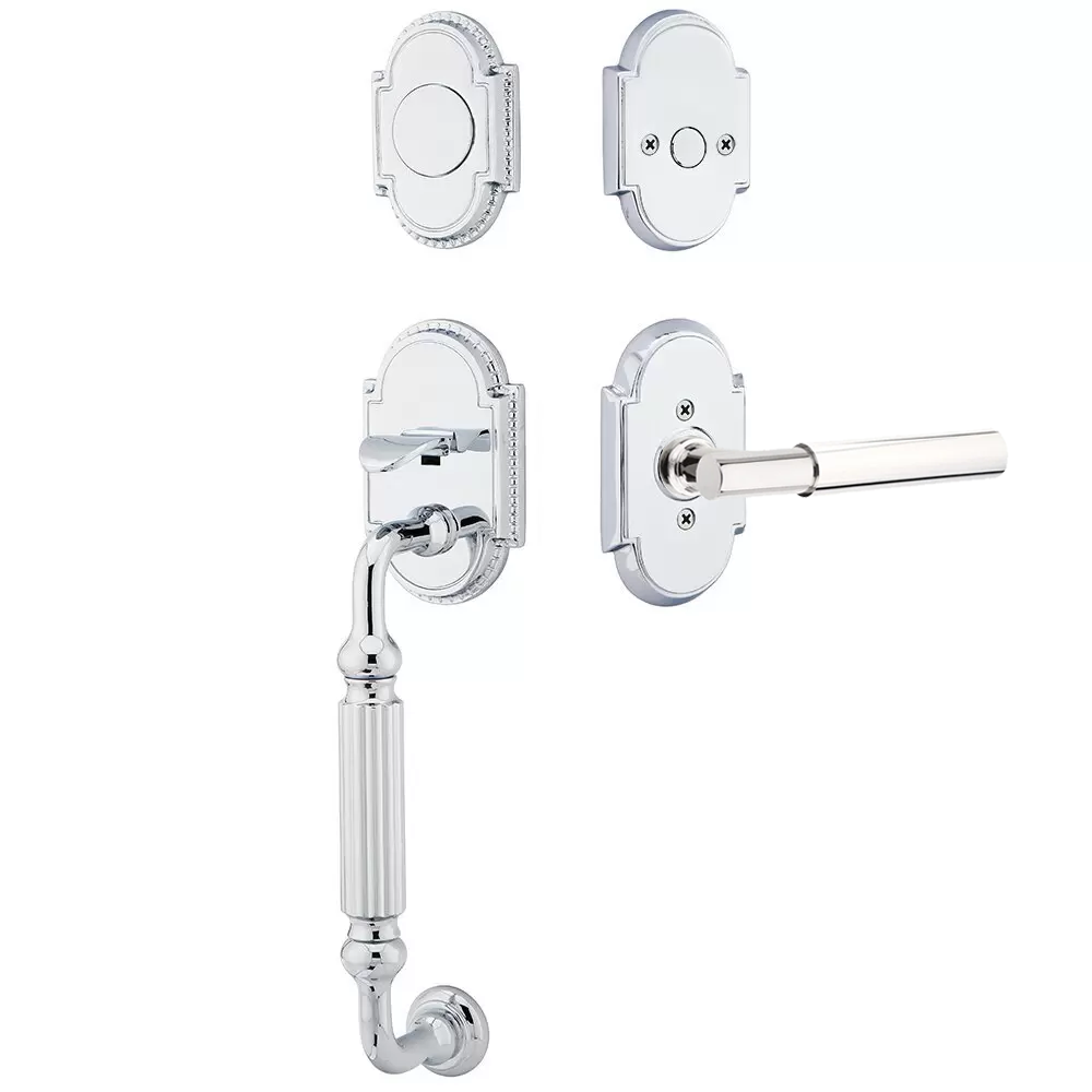 Emtek Knoxville Tubular Entryset Sectional with Myles Lever