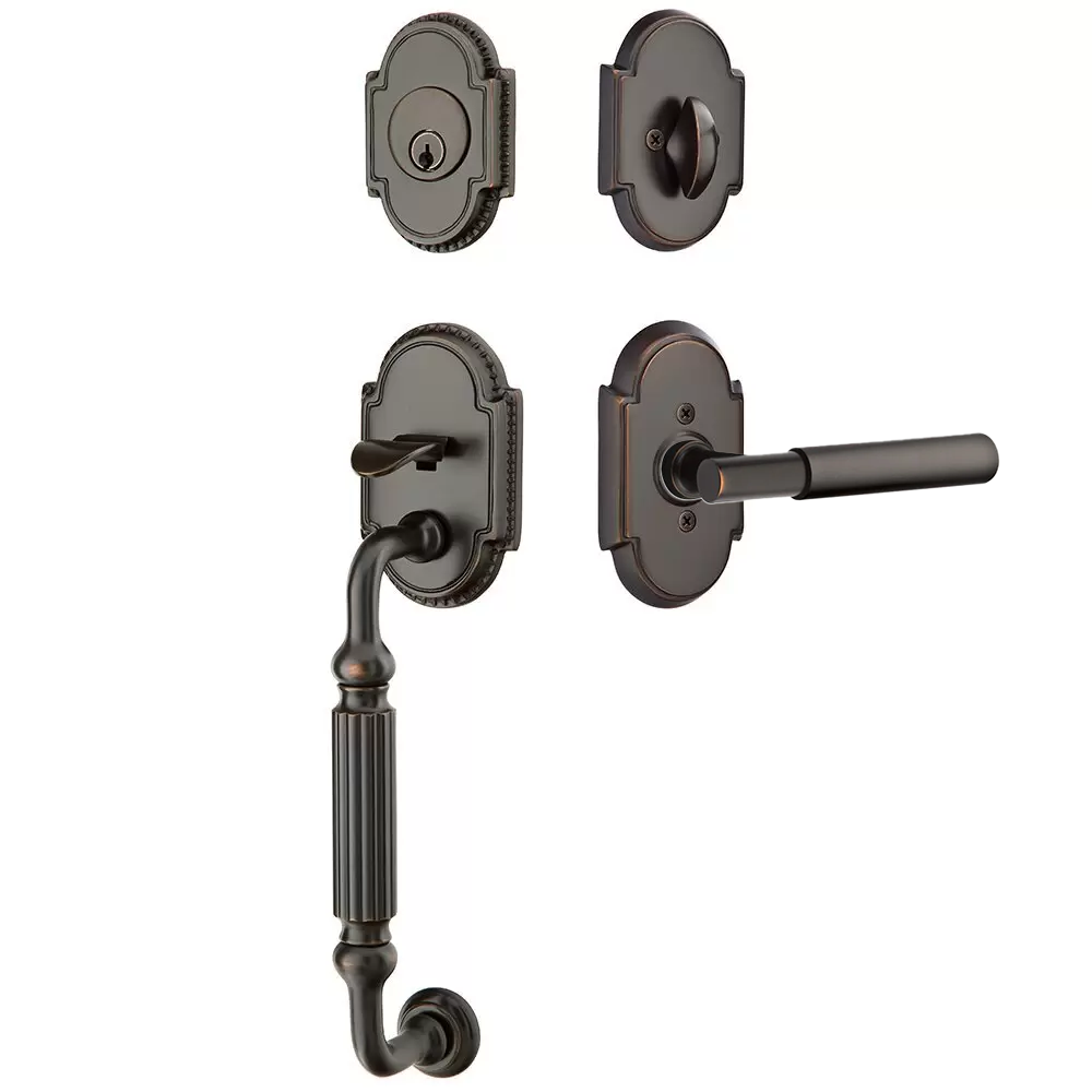 Emtek Knoxville Tubular Entryset Sectional with Myles Lever