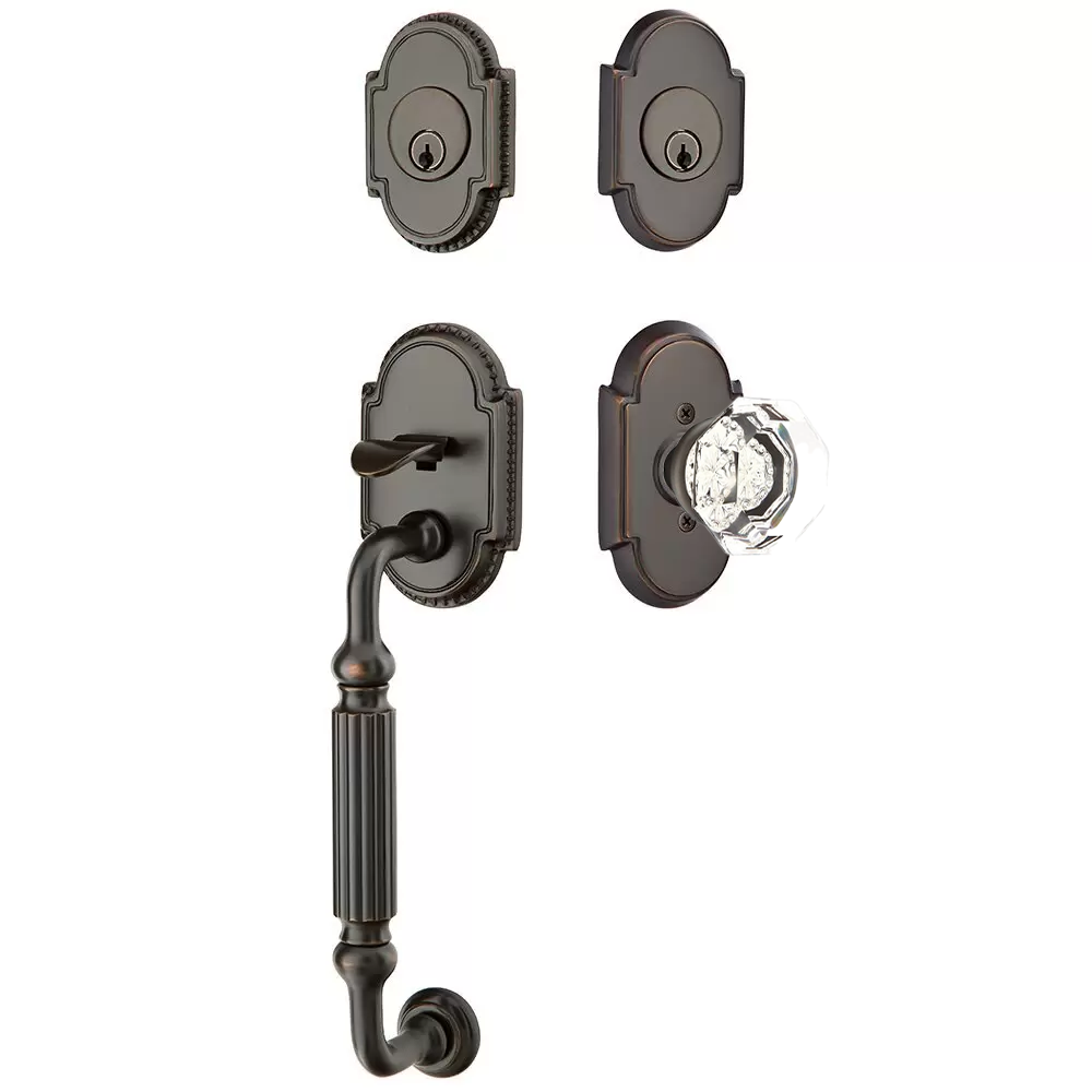 Emtek Knoxville Tubular Entryset Sectional with Old Town Knob