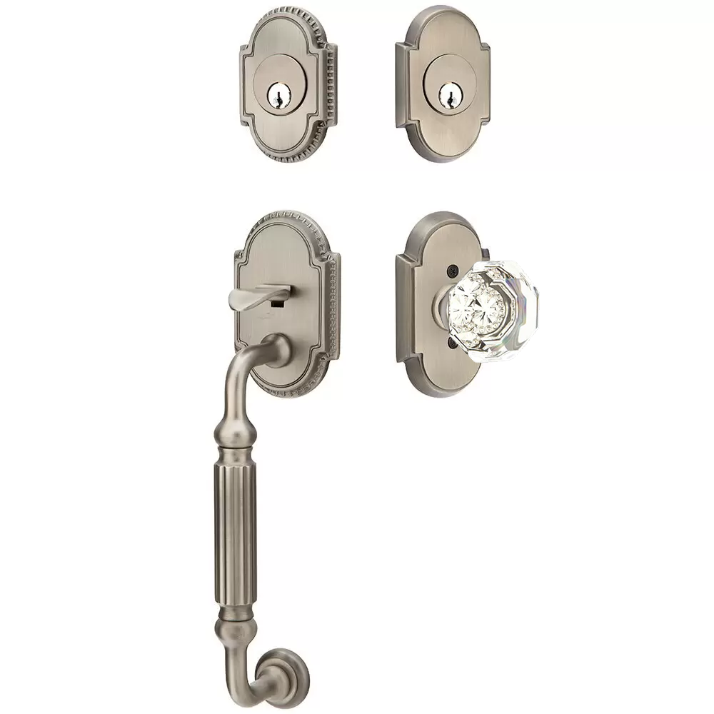 Emtek Knoxville Tubular Entryset Sectional with Old Town Knob