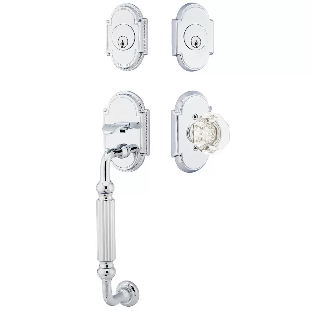 Emtek Knoxville Tubular Entryset Sectional with Old Town Knob