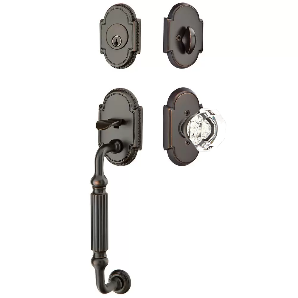 Emtek Knoxville Tubular Entryset Sectional with Old Town Knob