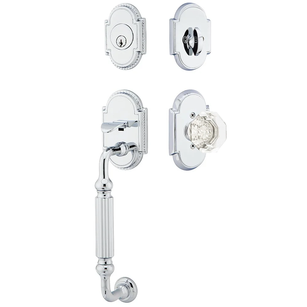 Emtek Knoxville Tubular Entryset Sectional with Old Town Knob