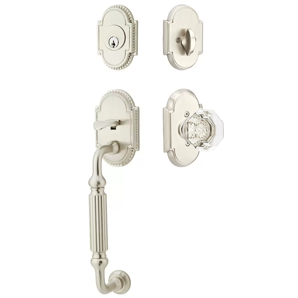 Emtek Knoxville Tubular Entryset Sectional with Old Town Knob