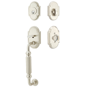 Emtek Knoxville Tubular Entryset Sectional with Providence Glass Knob