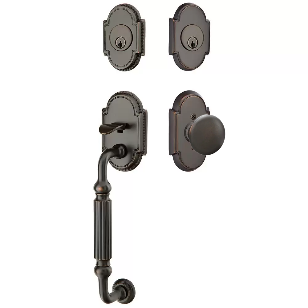 Emtek Knoxville Tubular Entryset Sectional with Providence Knob