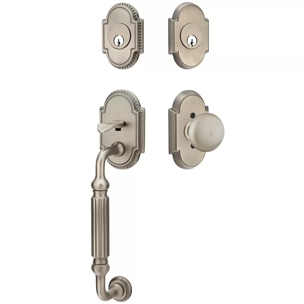 Emtek Knoxville Tubular Entryset Sectional with Providence Knob