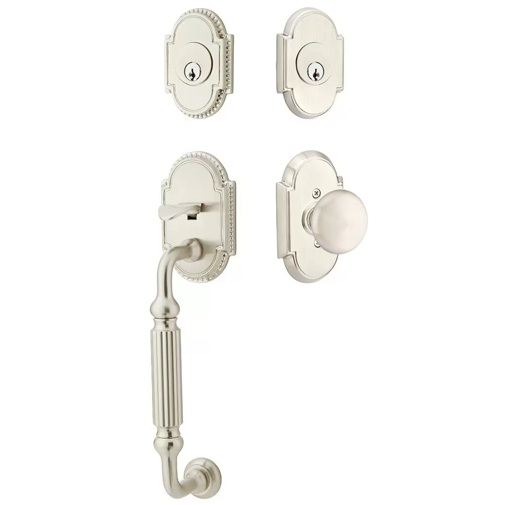 Emtek Knoxville Tubular Entryset Sectional with Providence Knob