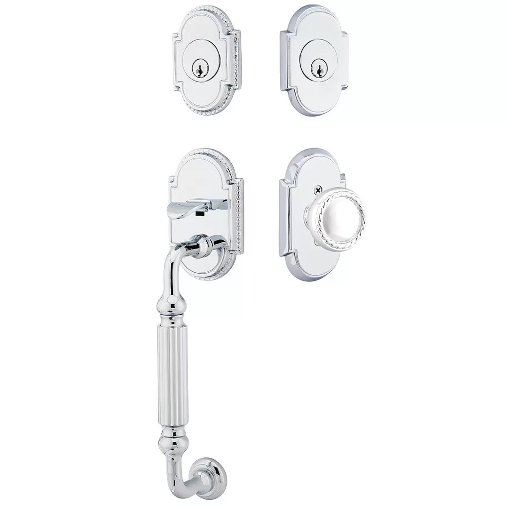 Emtek Knoxville Tubular Entryset Sectional with Rope Knob