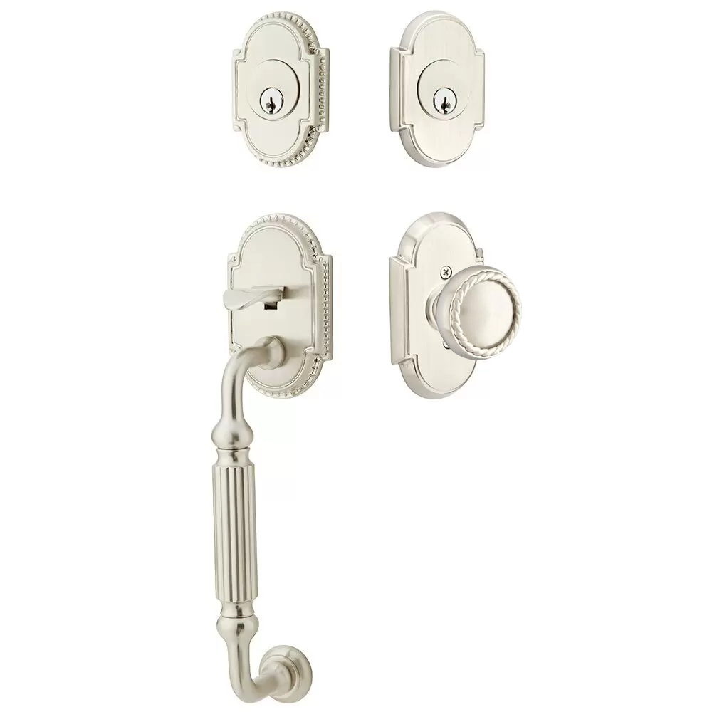 Emtek Knoxville Tubular Entryset Sectional with Rope Knob