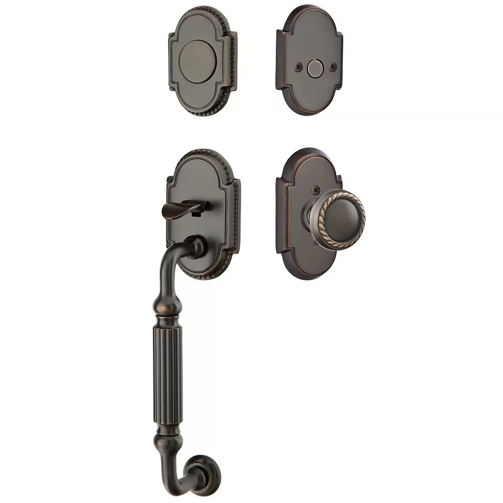 Emtek Knoxville Tubular Entryset Sectional with Rope Knob