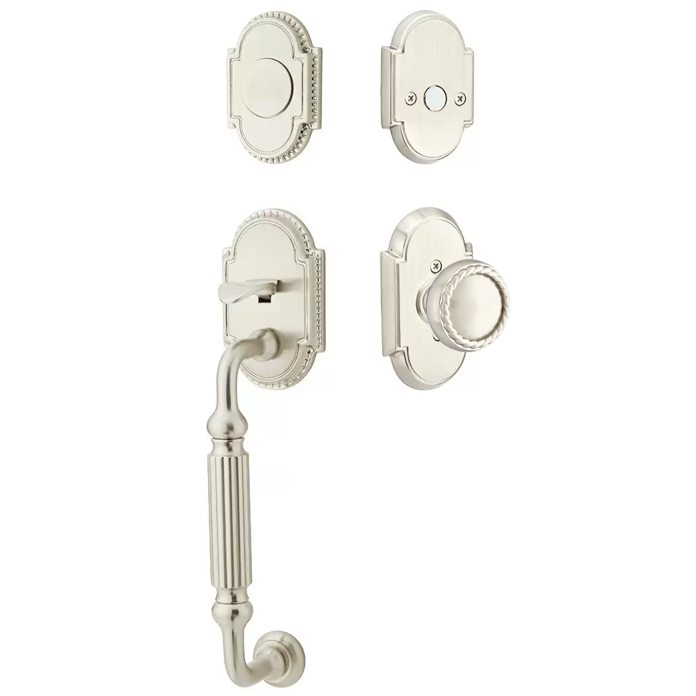 Emtek Knoxville Tubular Entryset Sectional with Rope Knob