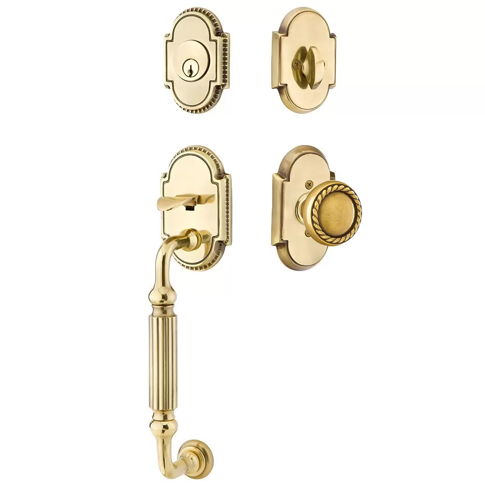 Emtek Knoxville Tubular Entryset Sectional with Rope Knob