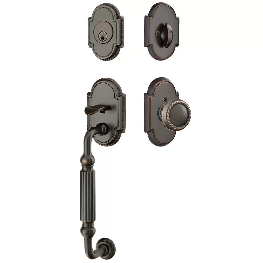 Emtek Knoxville Tubular Entryset Sectional with Rope Knob