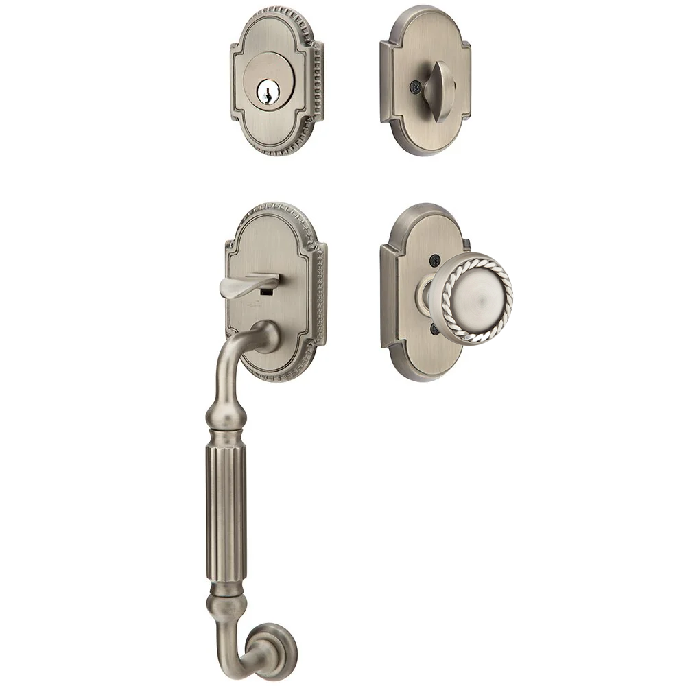 Emtek Knoxville Tubular Entryset Sectional with Rope Knob