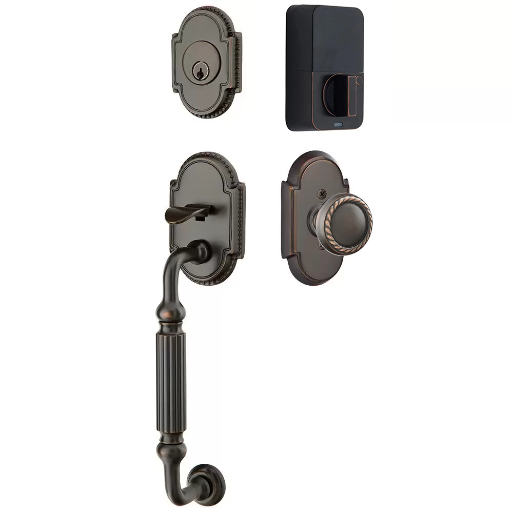 Emtek Knoxville Tubular Entryset Sectional with Rope Knob