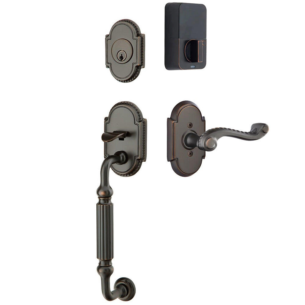 Emtek Knoxville Tubular Entryset Sectional with Rope Lever