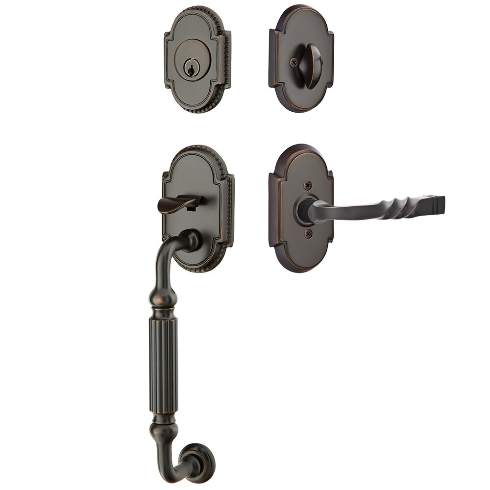 Emtek Knoxville Tubular Entryset Sectional with Santa Fe Lever