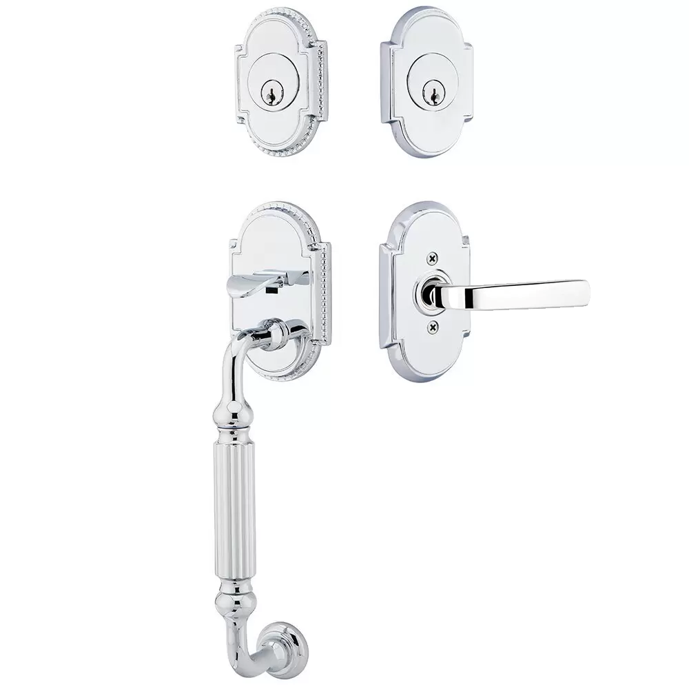 Emtek Knoxville Tubular Entryset Sectional with Sion Lever