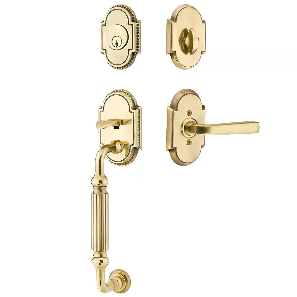 Emtek Knoxville Tubular Entryset Sectional with Sion Lever