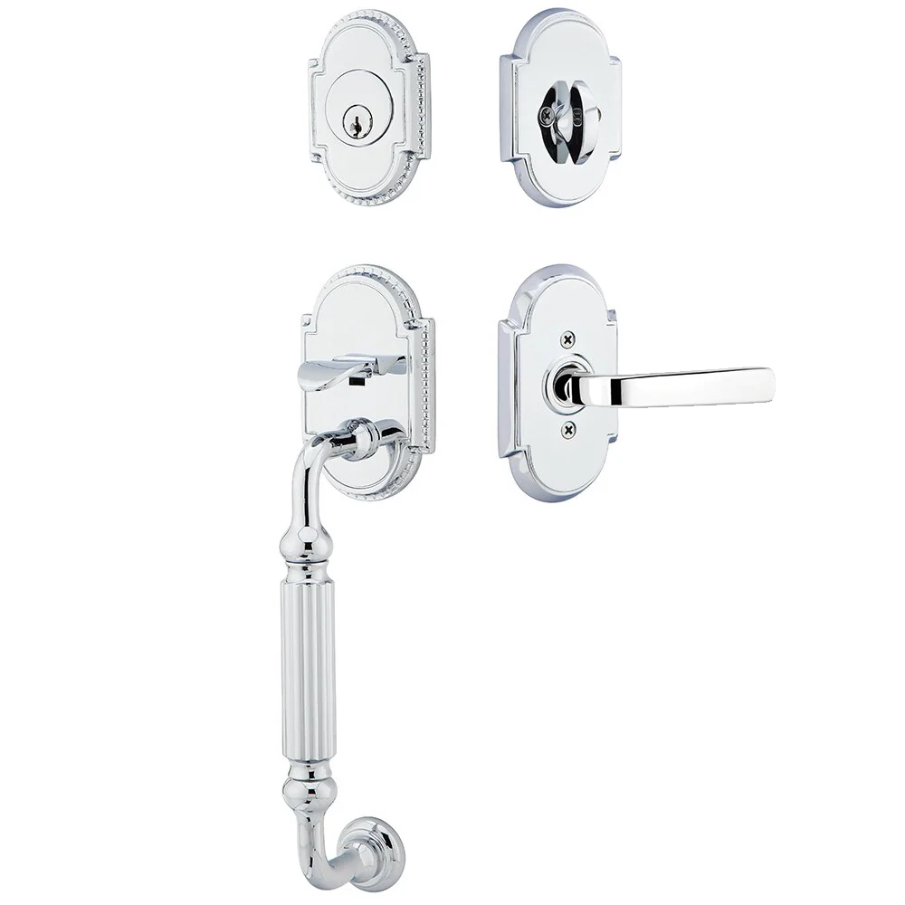 Emtek Knoxville Tubular Entryset Sectional with Sion Lever