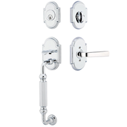 Emtek Knoxville Tubular Entryset Sectional with Sion Lever