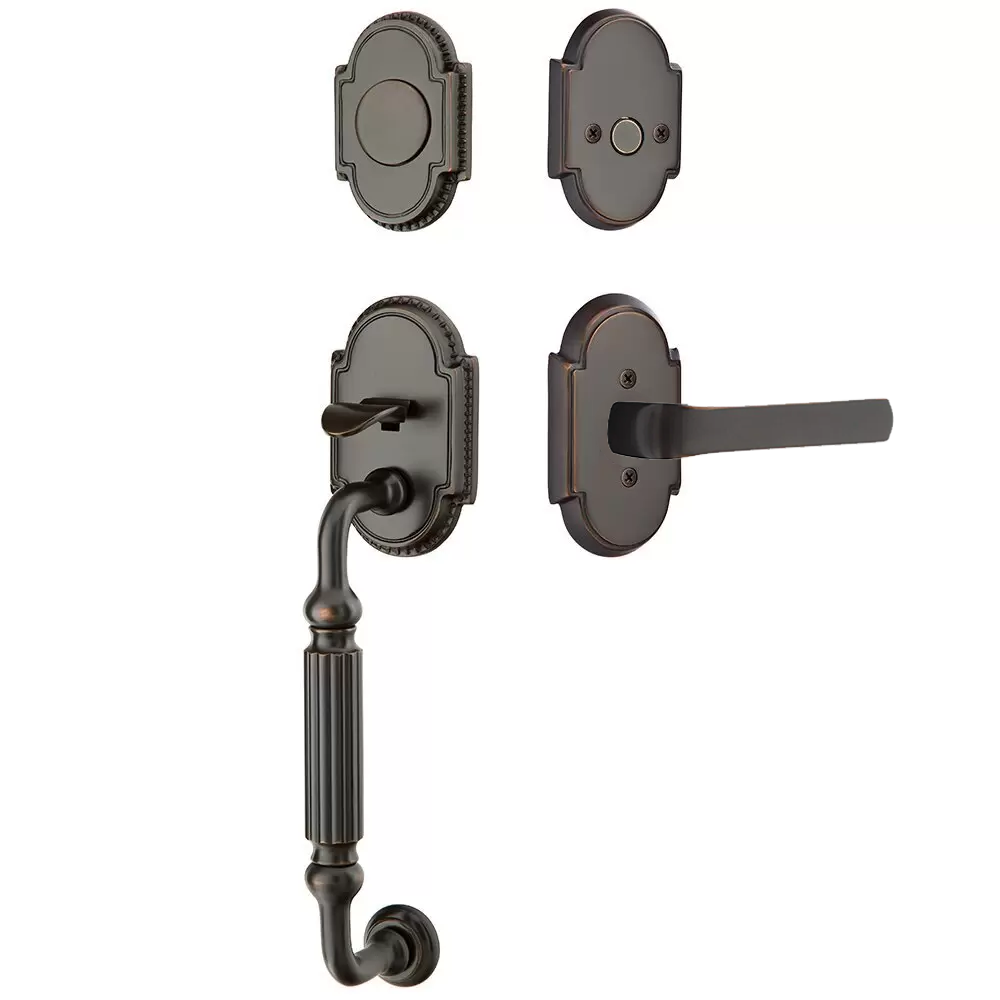 Emtek Knoxville Tubular Entryset Sectional with Spencer Lever