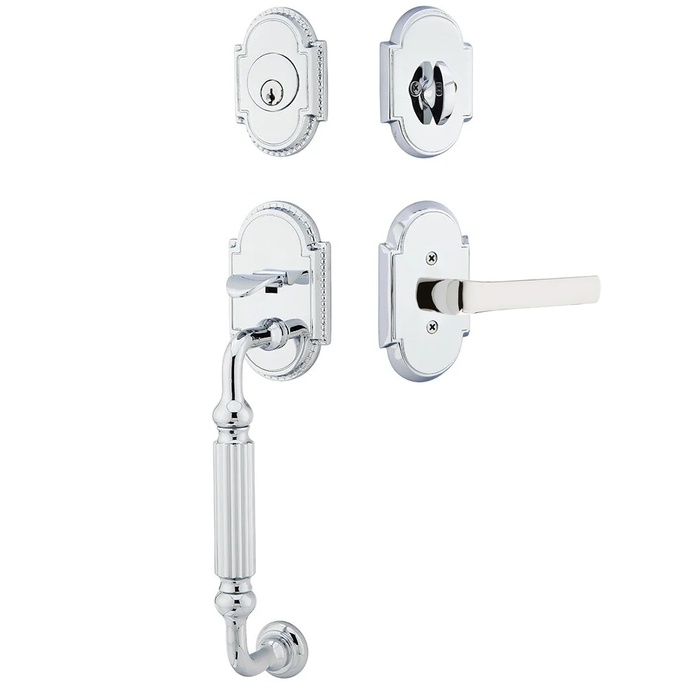 Emtek Knoxville Tubular Entryset Sectional with Spencer Lever