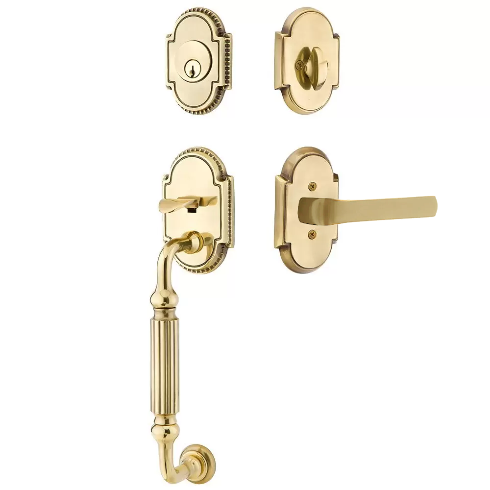 Emtek Knoxville Tubular Entryset Sectional with Spencer Lever