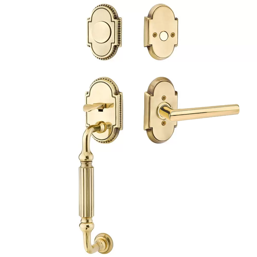 Emtek Knoxville Tubular Entryset Sectional with Stuttgart Lever