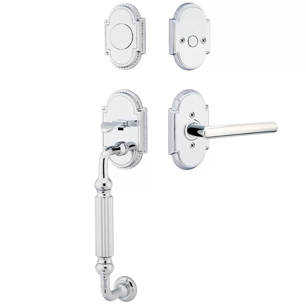 Emtek Knoxville Tubular Entryset Sectional with Stuttgart Lever