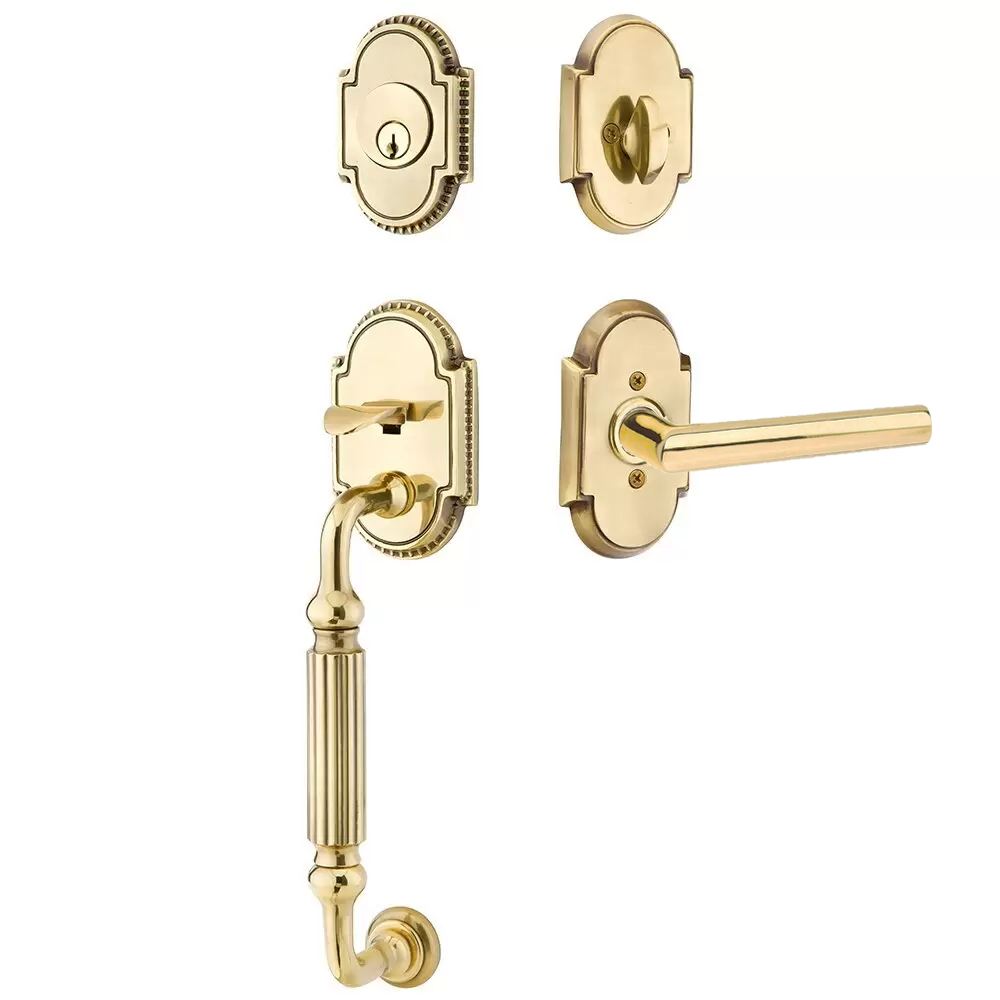 Emtek Knoxville Tubular Entryset Sectional with Stuttgart Lever