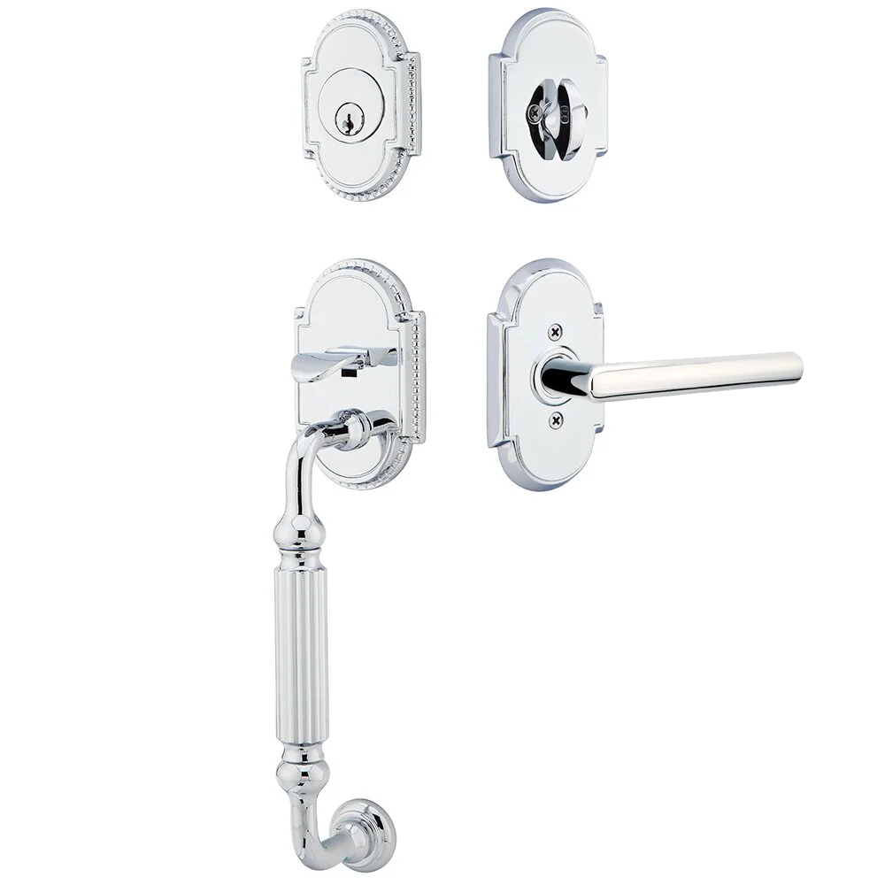 Emtek Knoxville Tubular Entryset Sectional with Stuttgart Lever