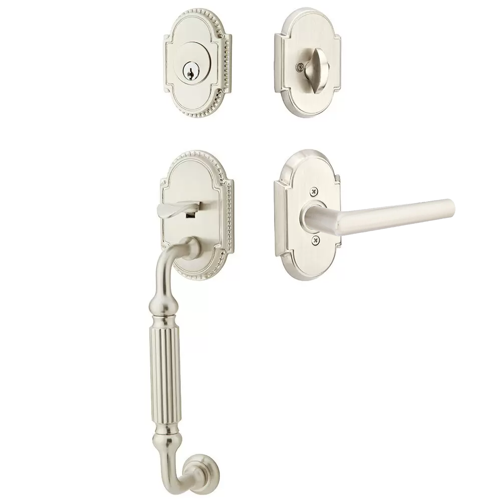 Emtek Knoxville Tubular Entryset Sectional with Stuttgart Lever