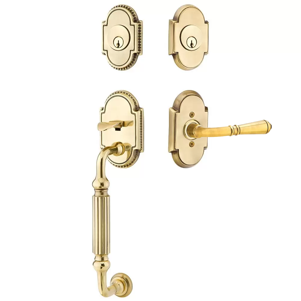 Emtek Knoxville Tubular Entryset Sectional with Turino Lever