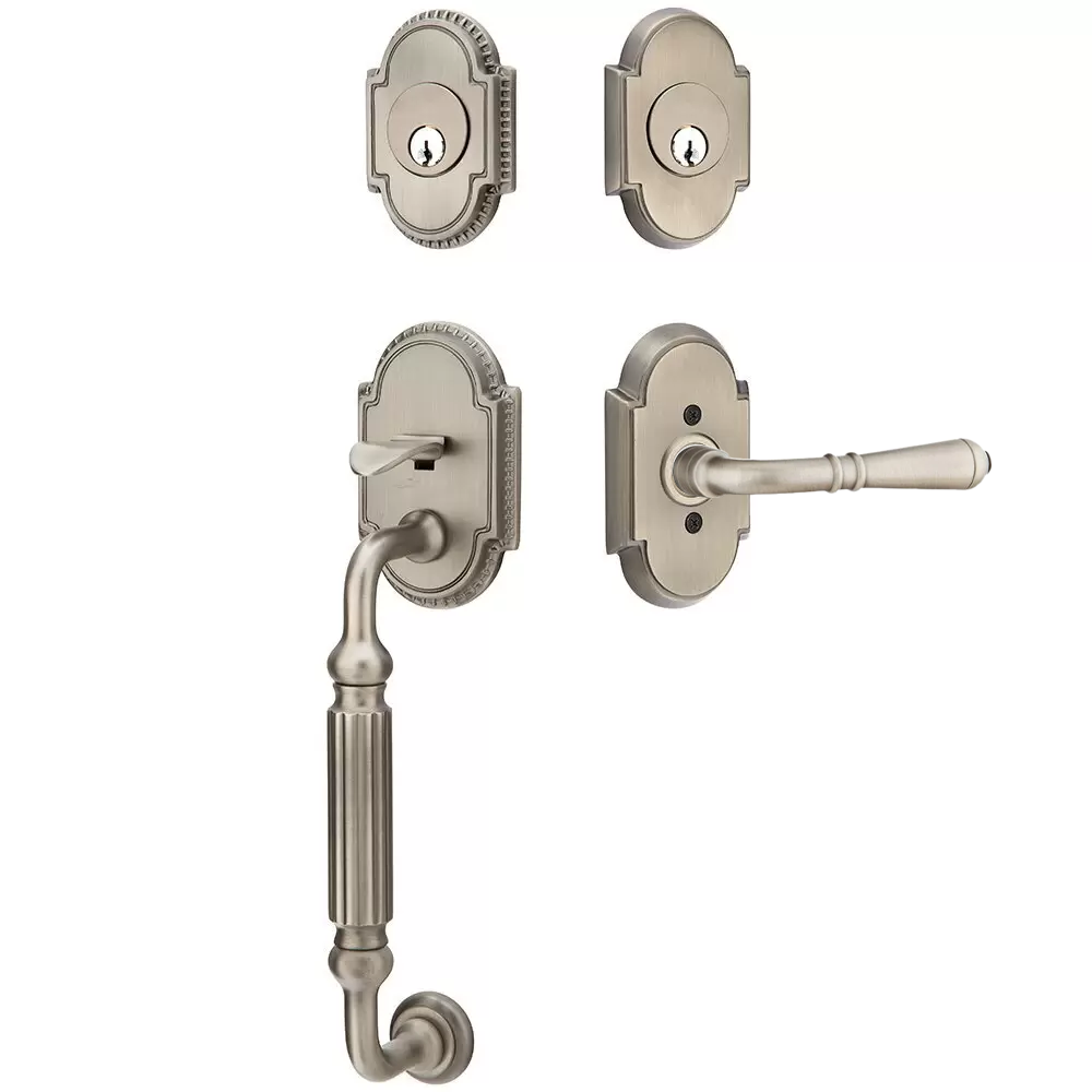 Emtek Knoxville Tubular Entryset Sectional with Turino Lever