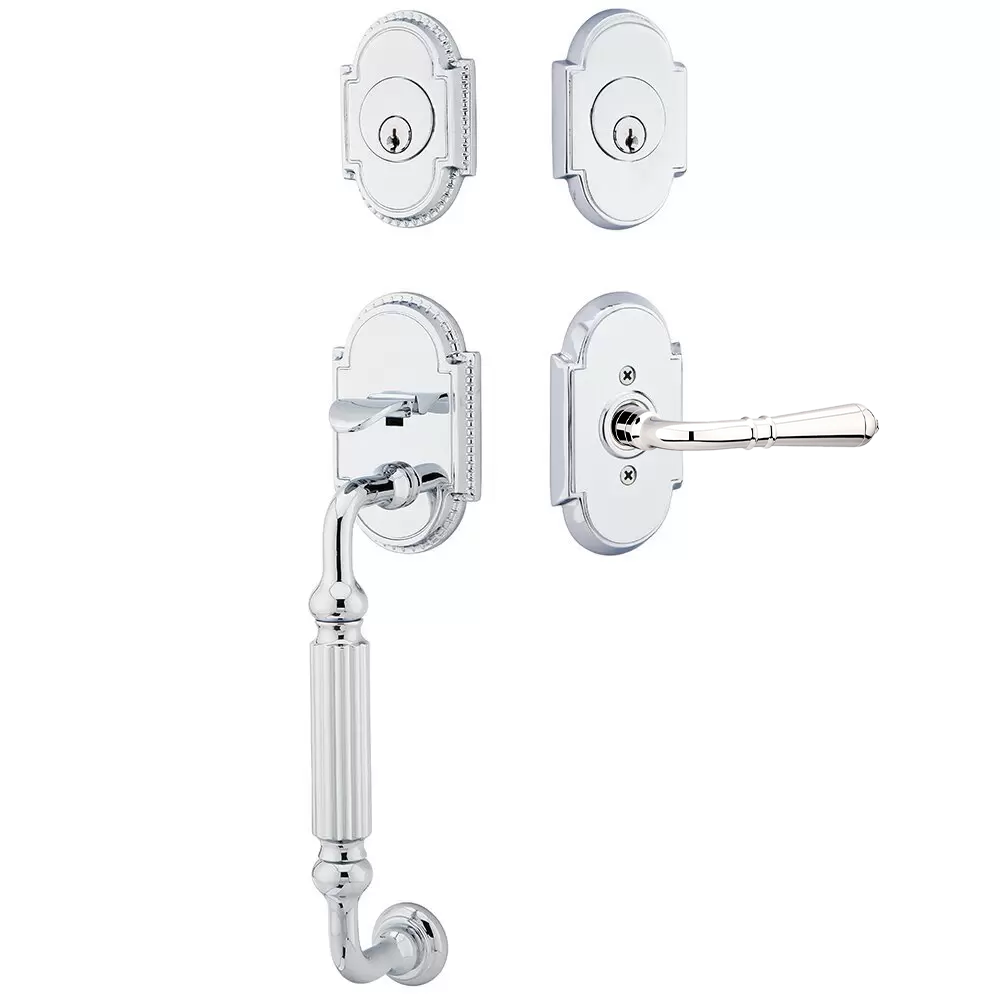 Emtek Knoxville Tubular Entryset Sectional with Turino Lever