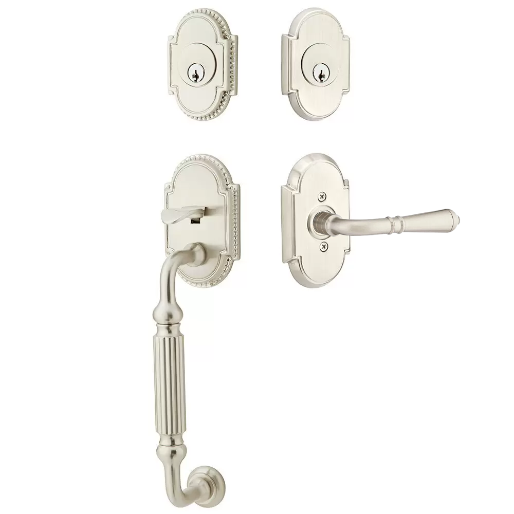 Emtek Knoxville Tubular Entryset Sectional with Turino Lever