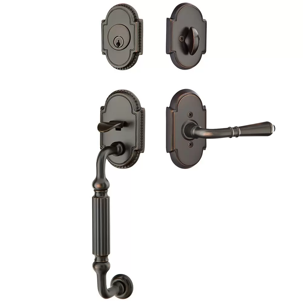 Emtek Knoxville Tubular Entryset Sectional with Turino Lever