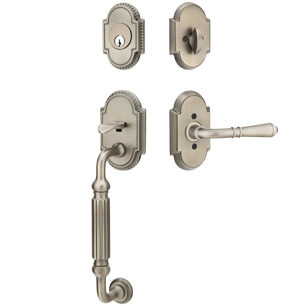 Emtek Knoxville Tubular Entryset Sectional with Turino Lever