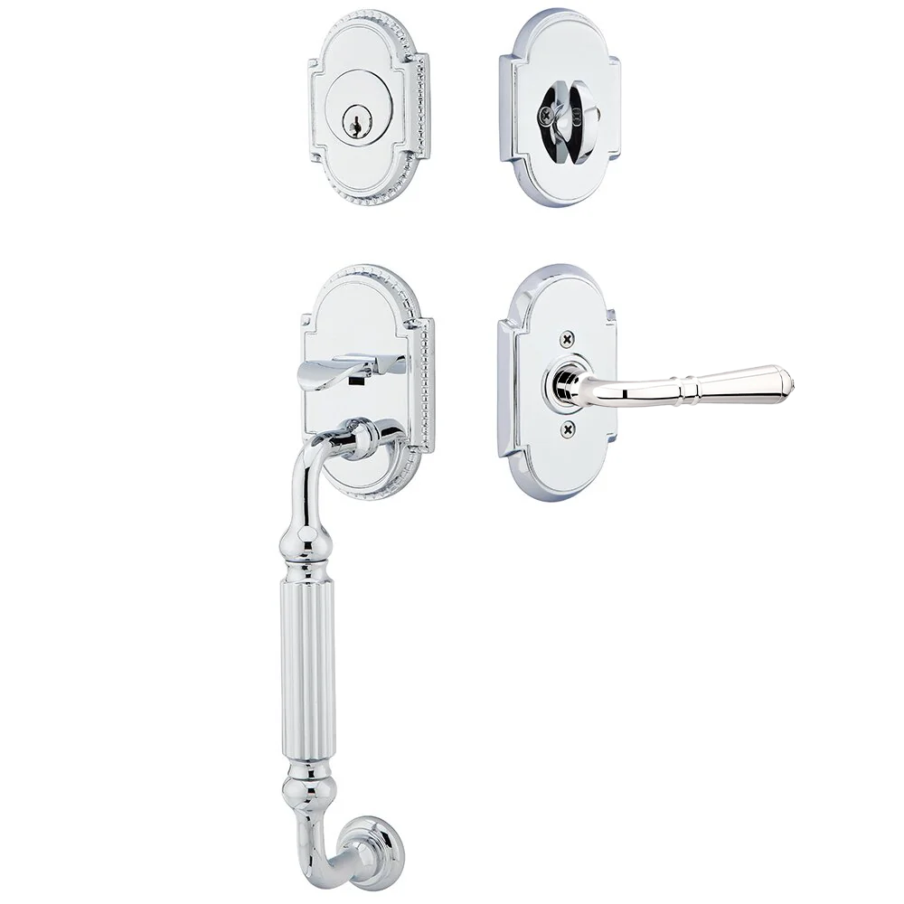 Emtek Knoxville Tubular Entryset Sectional with Turino Lever